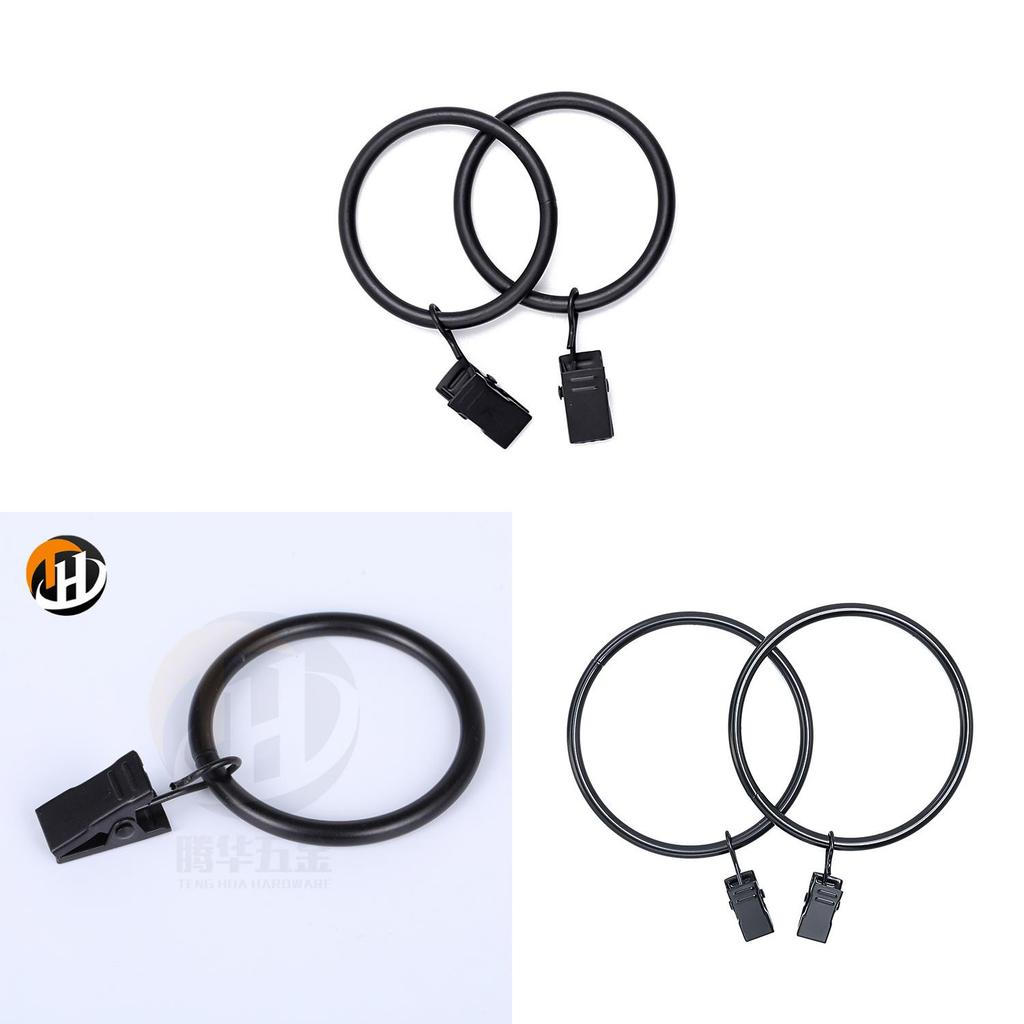 Modern Minimalist Curtain Ring With Clasp For Home Decor And Hanging Drapes