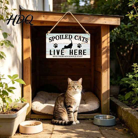 Rustic Pet Porch Sign House Wall Hanging Plaque Personalized Farmhouse Dog Wooden Door Lover Gifts Vintage Home