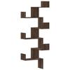 VidaXL Étagère d'angle murale chêne marron 45x45x147cm bois ingénierie, étagère d'angle, étagère suspendue, étagère murale 852642