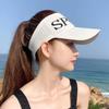 Summer Solid Color Empty Top Outdoor Cycling Sports Sunscreen Baseball Hat For Women Duckbill Cap