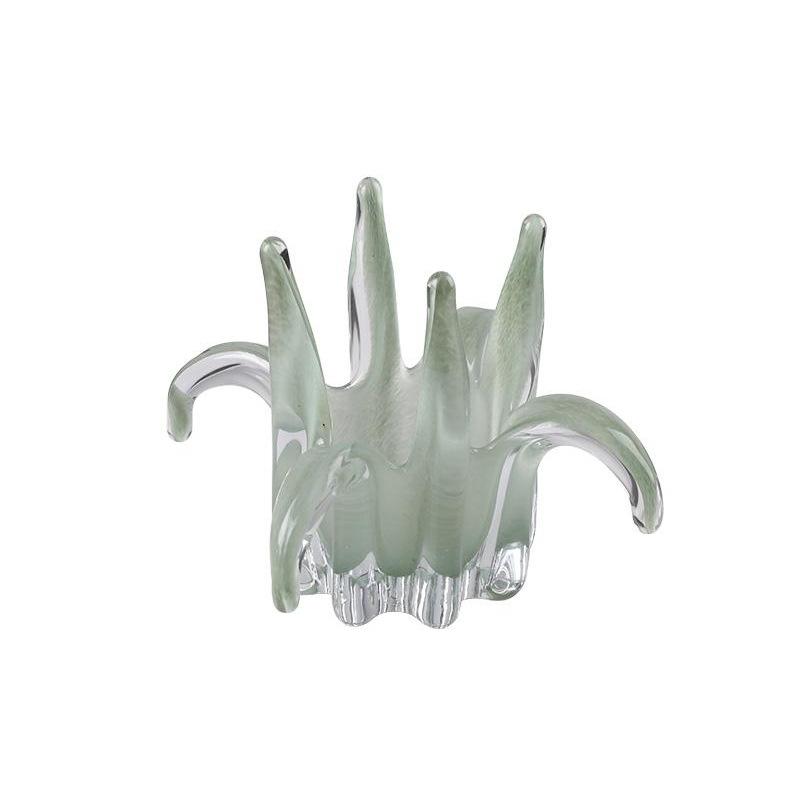 Creative Glass Candlestick Petal Candle Holder Lily Desktop Storage Container Glass Handicrafts Home Decoration Accessories