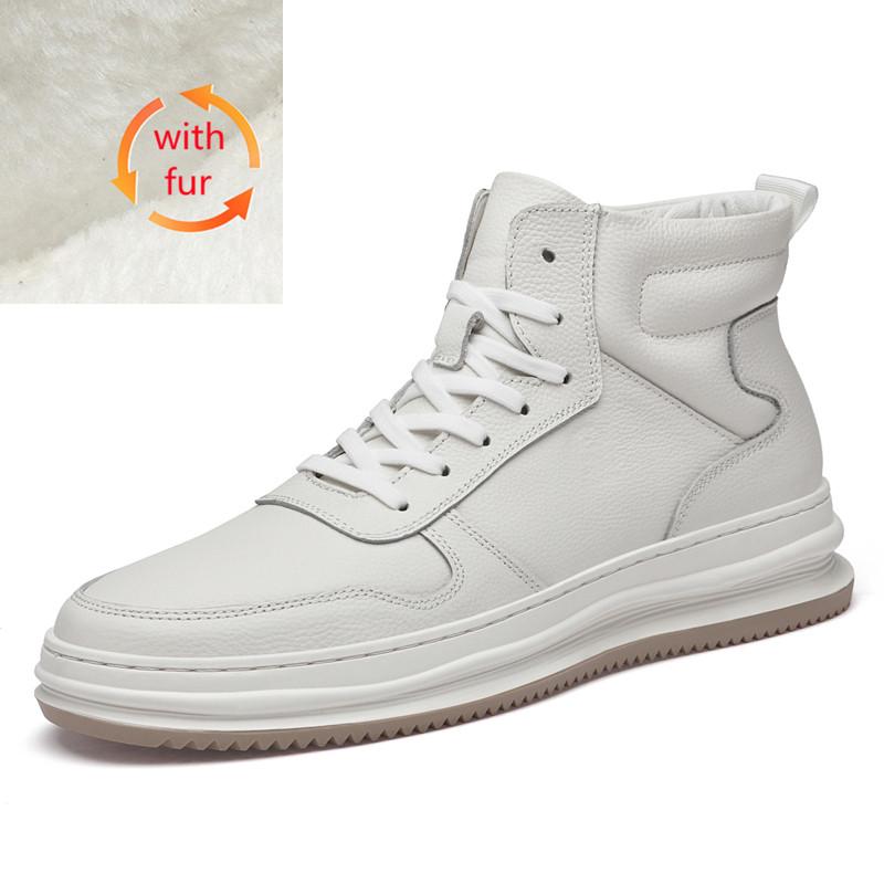 Fashion boots for men genuine leather fashion shoes cowboy leather boot outdoor handsome motorcycle botas man plush warm snow boots