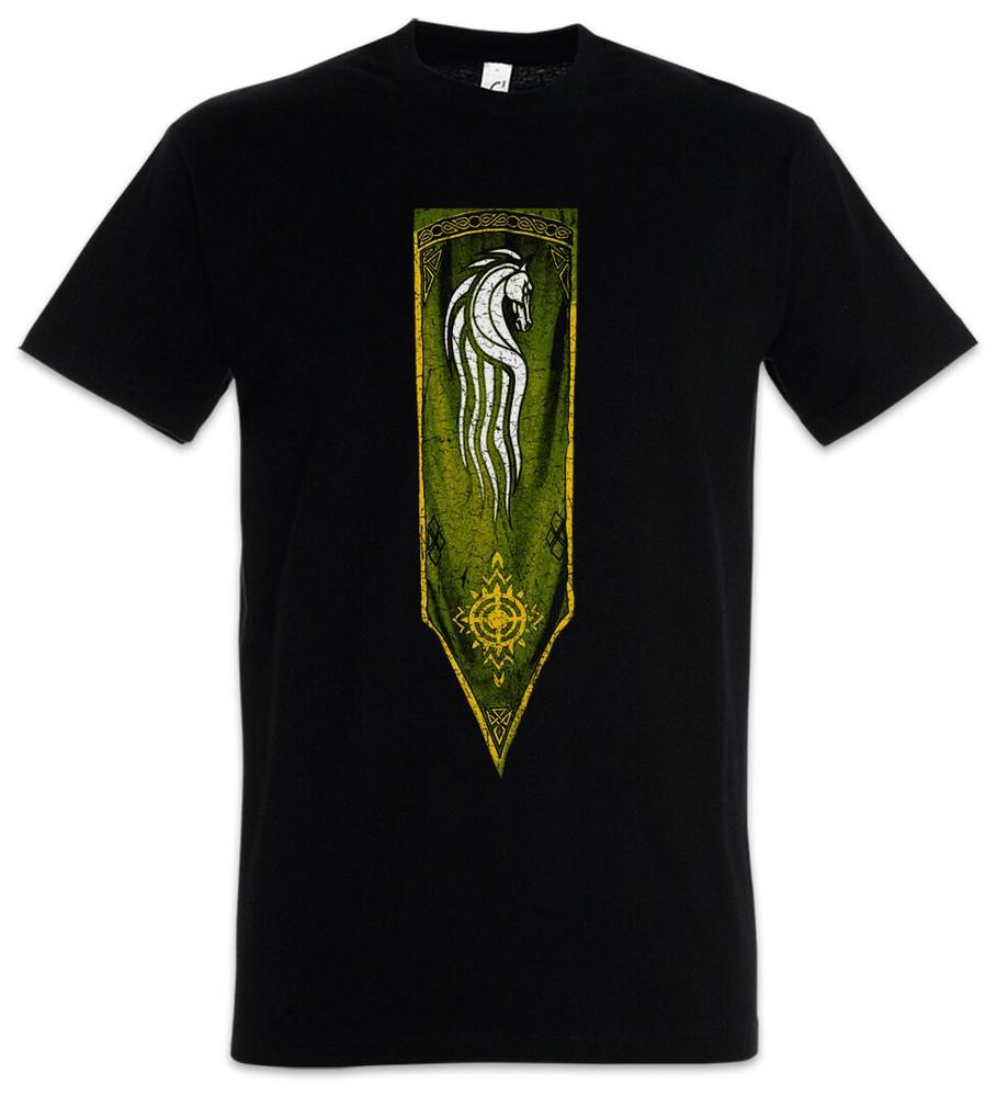 Horse Banner I T-Shirt Lord Riders of Rohan The Eomer Riders Rings Flag Symbol