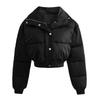 Winter Walk Kendall Wind Sexy Stand Collar Zipper Thermal Bread Coat Small Short High Waist Cotton Coat Jacket