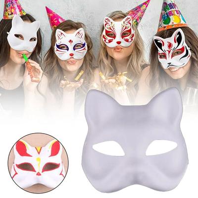 Weiße Maskenballmaske Bemalbare Halbgesichtsmaske Bastel-DIY Handbemalte Maske Requisite