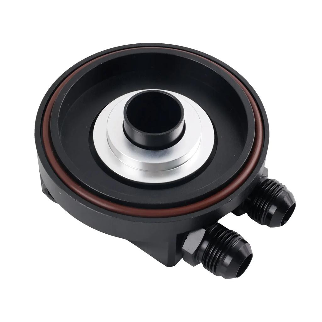 Easy Install Oil Filter Cap With Oil Cooler Fittings for BMW M50 S50 S52 S54 E36 E46 Aluminum Replacement 11421711075