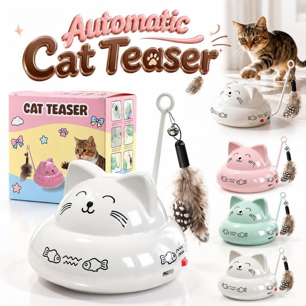 Universal Wheels Electric Cat Teaser Rechargeable Interactive Cat Toy New Automatic Cat Toy  Indoor