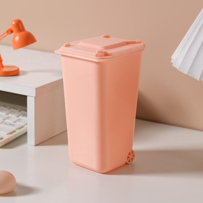 1Pcs Portable Mini Office Desk Trash Bin Pen Holder Office Supplies Storage Box Made Durable Plastic Home Supplies