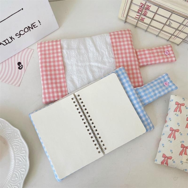 Sweet A6 Handmade Floral Print Jacket Book Cover Portable Ledger Notepad Diary Protective Case Book Storage Hanging Decoration