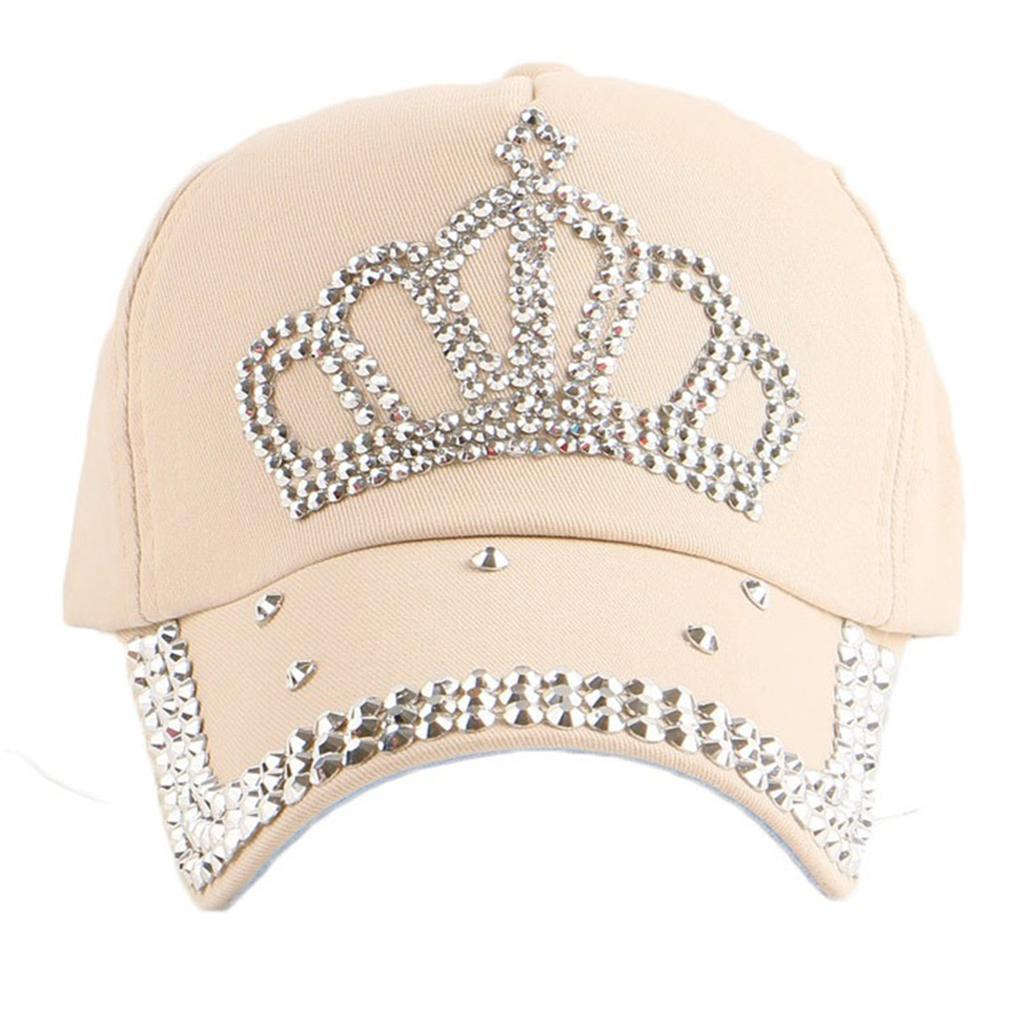 Children Adjustable Rhinestones Studded Peaked Cap Hat Kid Baseball Cap