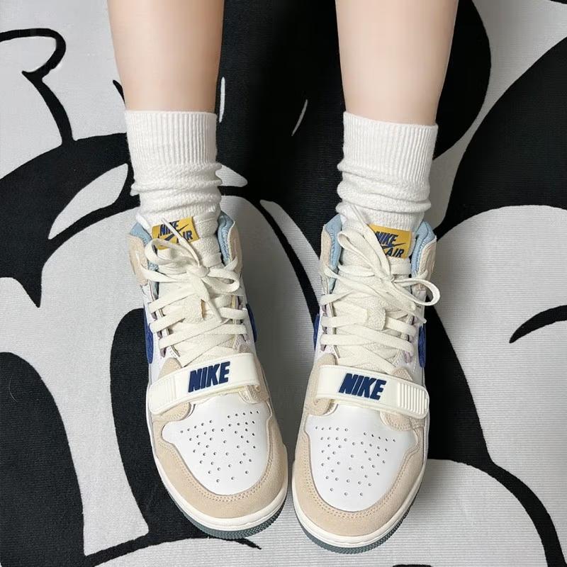 Zapatillas Air Jordan Legacy 312 GS Swoosh de Pana para Niños Tan Summit-White Mystic-Navy DQ5348-141