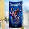 Mbappé Customized Name Beach Towel Super Soft Microfiber Quickdry Fabric Ideal for Travel Outdoor Swim Pool Yoga Surf Camping Hiking Gym Gift Holiday