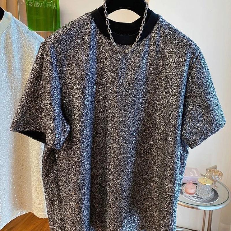 Male Tees Shirts Slim Fit Men's T-shirt Tops Ordinary Chic Streetwear Luxury High Quality Party Aesthetic Clothing Funny