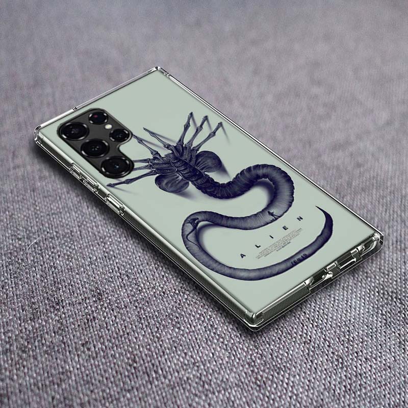 COOL A-Alien Xenomorph Phone Case For Samsung Galaxy S24 S23 S21 S20 FE S22 S26 Ultra S25 Edge S10 Plus Cover Clear TPU Capa She