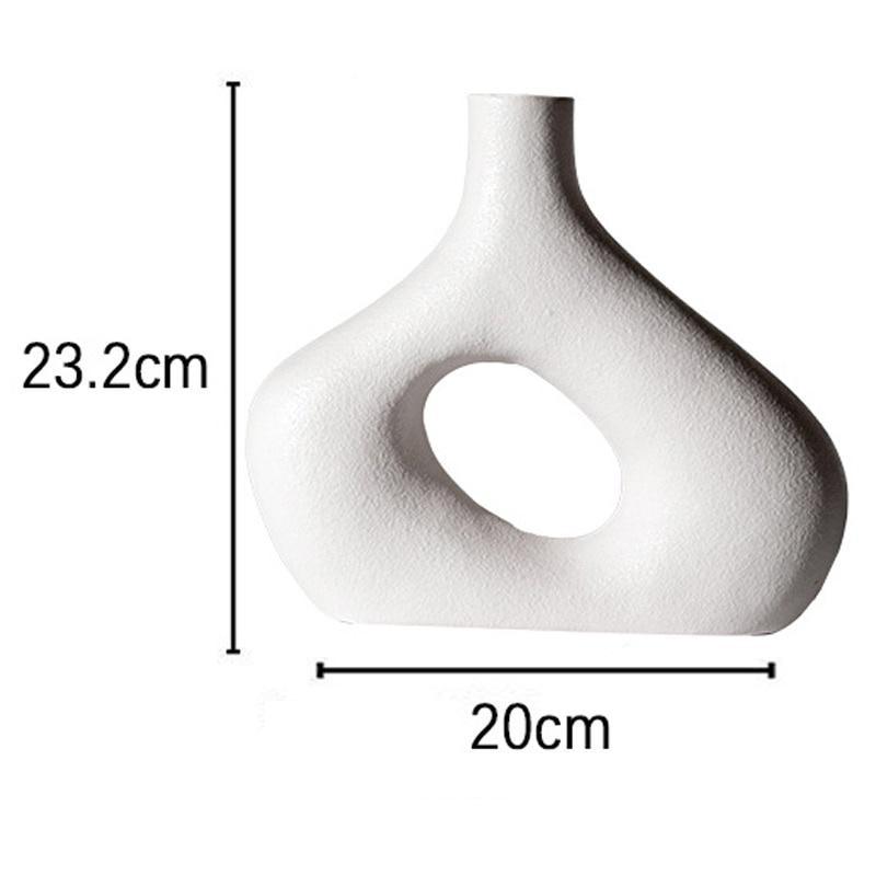 1pc Nordic Ceramic Vase Simple Flower Ornaments Home Decor Personality Plant Pot Living Room Desktop Decoration