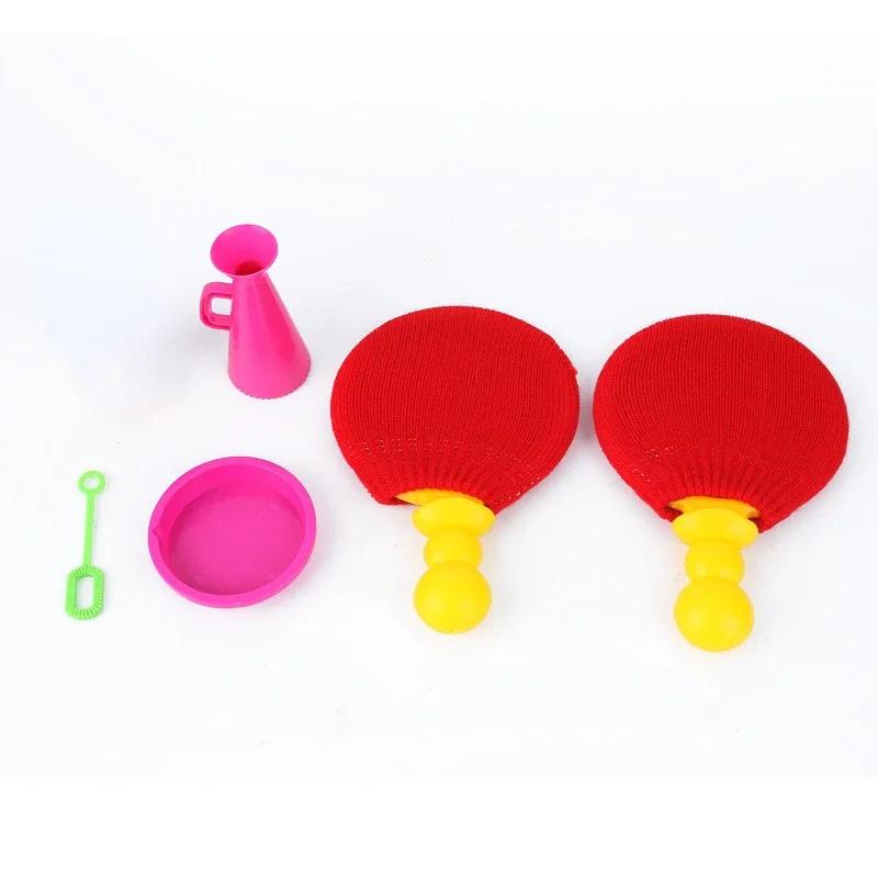 Children's Ping Pong Paddles Bubble Magic Bubble Blowing Outdoor Interactive Game for Kids