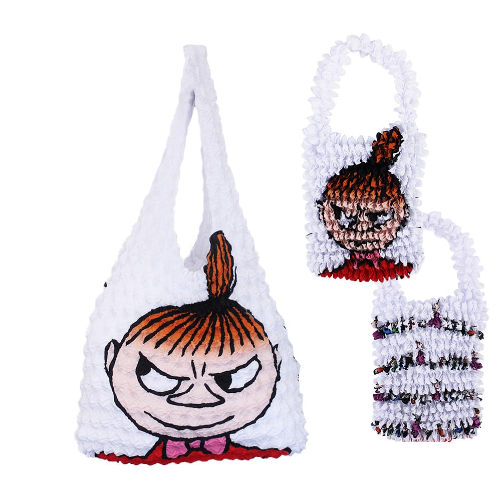 

Киотская сумка-кимоно Юдзэн Шибори, Мумин Белый, Малышка Мю, Эко-сумка, Легкая, Сумка-подкладка