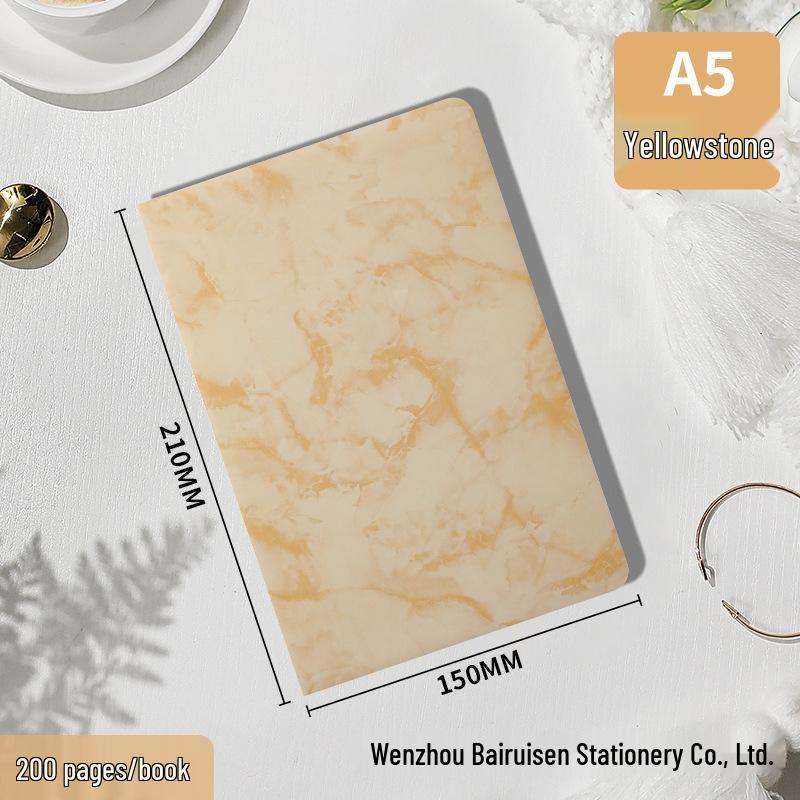 A5 PU Marble Lined Notebook - Custom Student Diary & Office Record Book