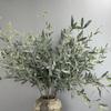 Plastic Simulated Olive Leaf Plant Lifelike Fake Olive Tree Olive Fruit Branch  Vase Arrangement