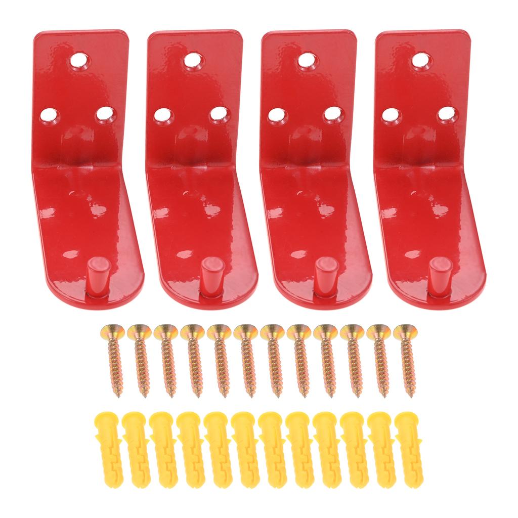 4pcs Iron Heavy Duty Wall Mounted Bracket for Extinguisher Universal Holder Wall Hook with Screws for Home Office Hardware