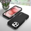 For iPhone 16 Pro Case PC+Silicone+EVA 3-in-1 Protective Phone Cover with Kickstand