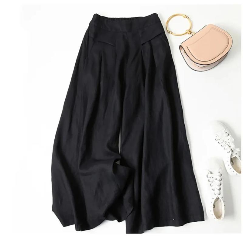 BITCED Women's Fashion Casual Solid Color Print Pants & Capris