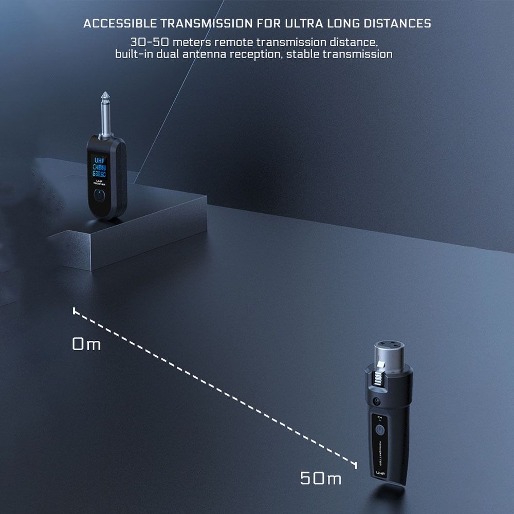 Portable Wireless Microphone Converter  for Audio Mixer Dynamic Mic Electric Guitar