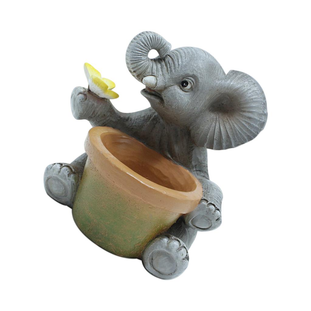 Δημιουργική Γλάστρα Ελέφαντας Πουλί για Διακόσμηση Σπιτιού Κήπου Χειροποίητη Ρητινένια Γλάστρα για Εσωτερικό Εξωτερικό Χώρο