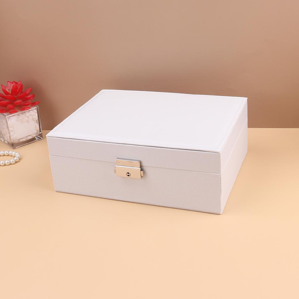 Portable Princess Cosmetics Box Small Simple Earrings Bracelet Ring Double-layer Jewelry Box Necklace Storage Box