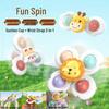 Spinning Cartoon Gyroscope Bracelet Teether: Suction Cup Rotating Toy for Babies and Toddlers.
