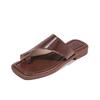 22 new set of toe cool slippers soft leather soft bottom comfortable outer wear fairy wind beach cool slippers tide