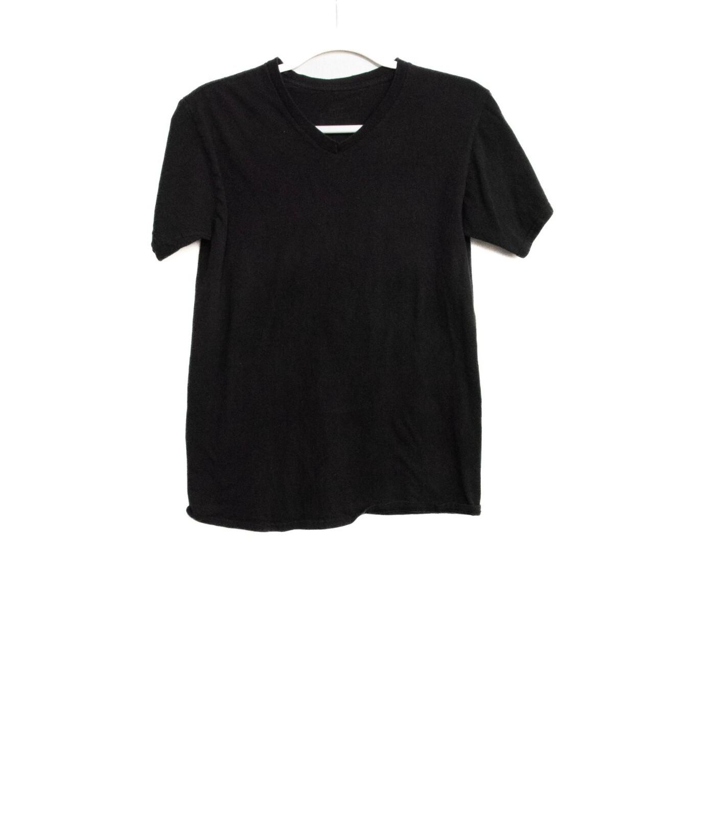 Black V-Neck Short Sleeve T-Shirt Size S S