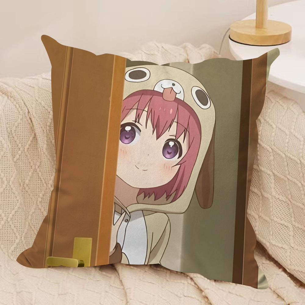 Yuru Yuri Cushion Cover Soft Plush Fabric DoubleSided Printed Sofa Cushion Cover for All Seasons Home Decor Gift 30x30cm