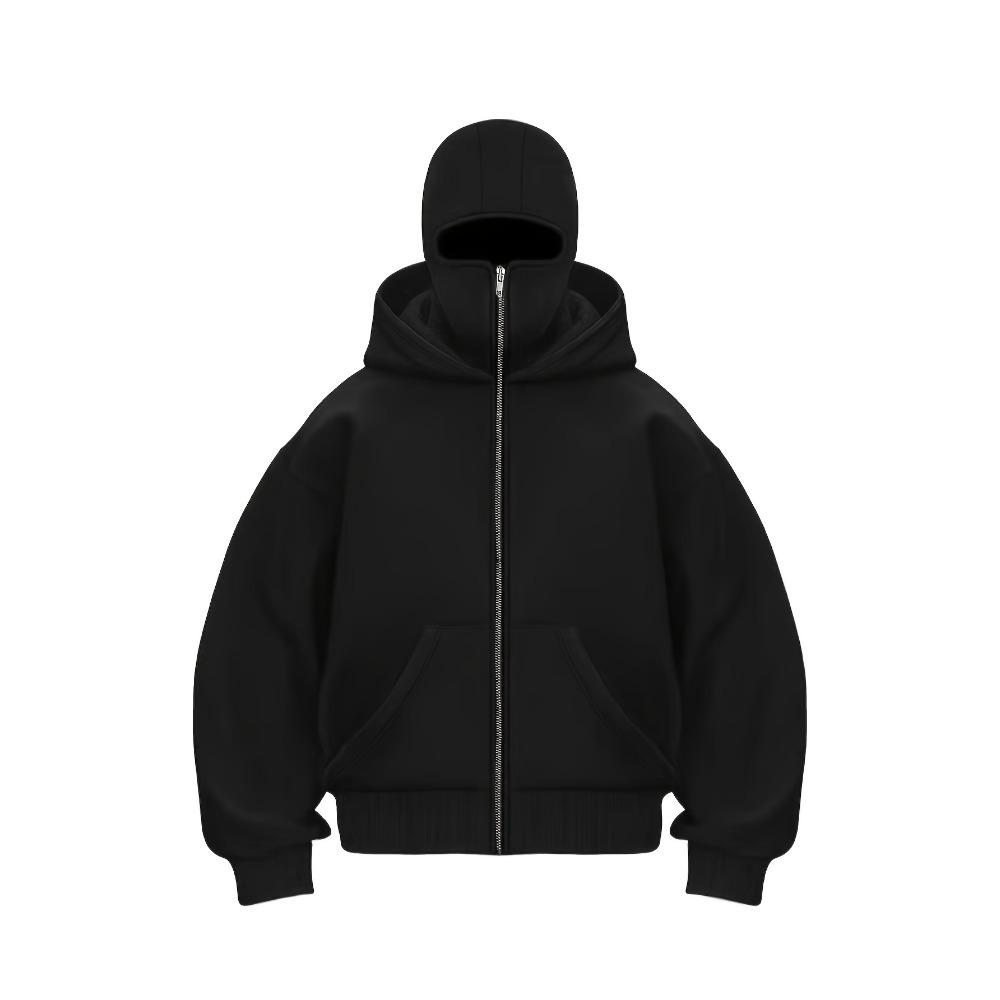 New Gothic Patterned Printed Men's Hooded Sweatshirt - Double-layer Hooded Warm Clothing