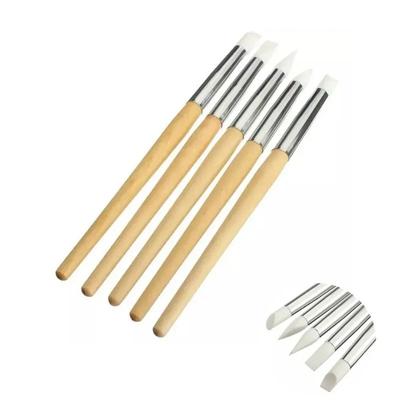 5Pcs High Quality Watch Dial Cleaning Pen Nail Art Silicone Pen Carving Emboss Manicure Brushes Dust Cleaner Repair Tools