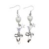 4 Pairs Bowknot/Star/Heart Ear Drop Colorful Dangle Earrings Stylish Decorations