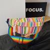 Women's straw bag  summer beach bag  colorful  large capacity  bag  fanny pack  fashion