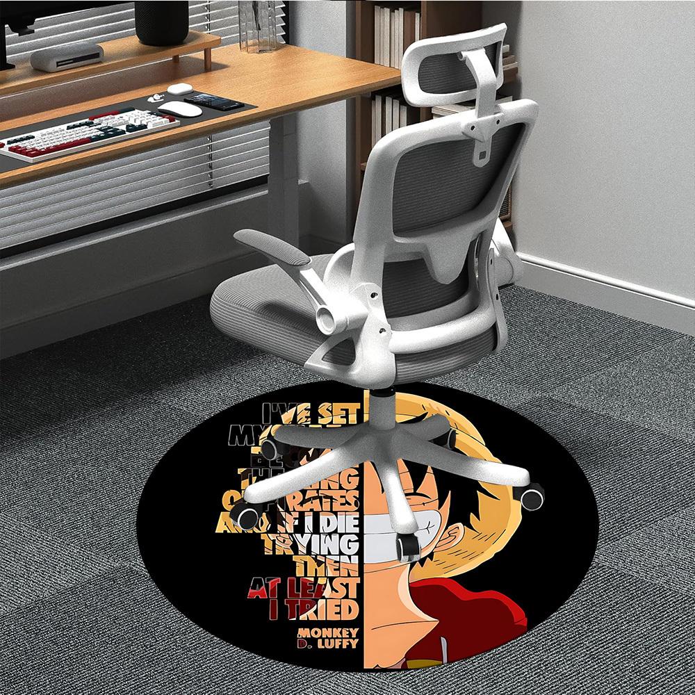 

1pc ONE PIECE Office Round Area Rug, Under Office Chairs Bedroom Living Room Home Decor a0926203 80cm by 80cm