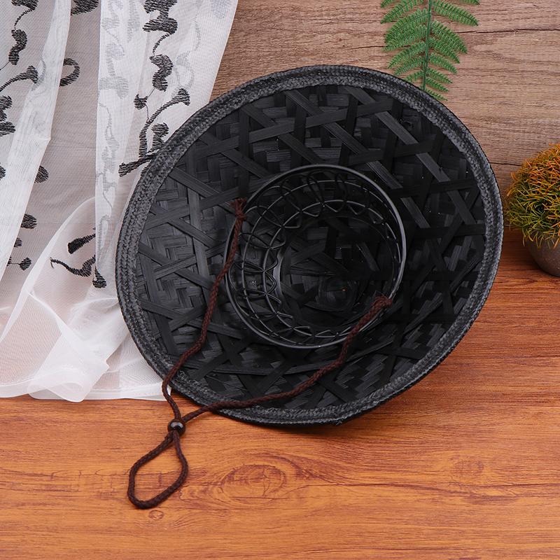 Asian Japanese Samurai Straw Hat Cosplay Conical Bamboo Hat Traditional Handmade Lightweight for Outdoor Festive Activities