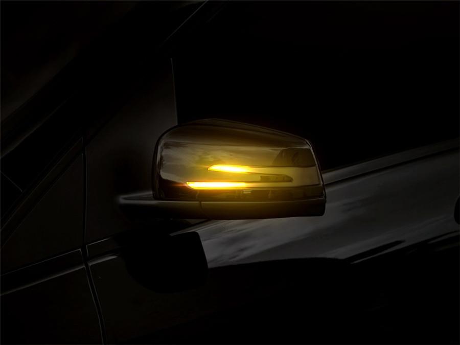 2x Rearview Mirror Dynamic LED Turn Signal Light For 09-14 Mercedes C Class W204