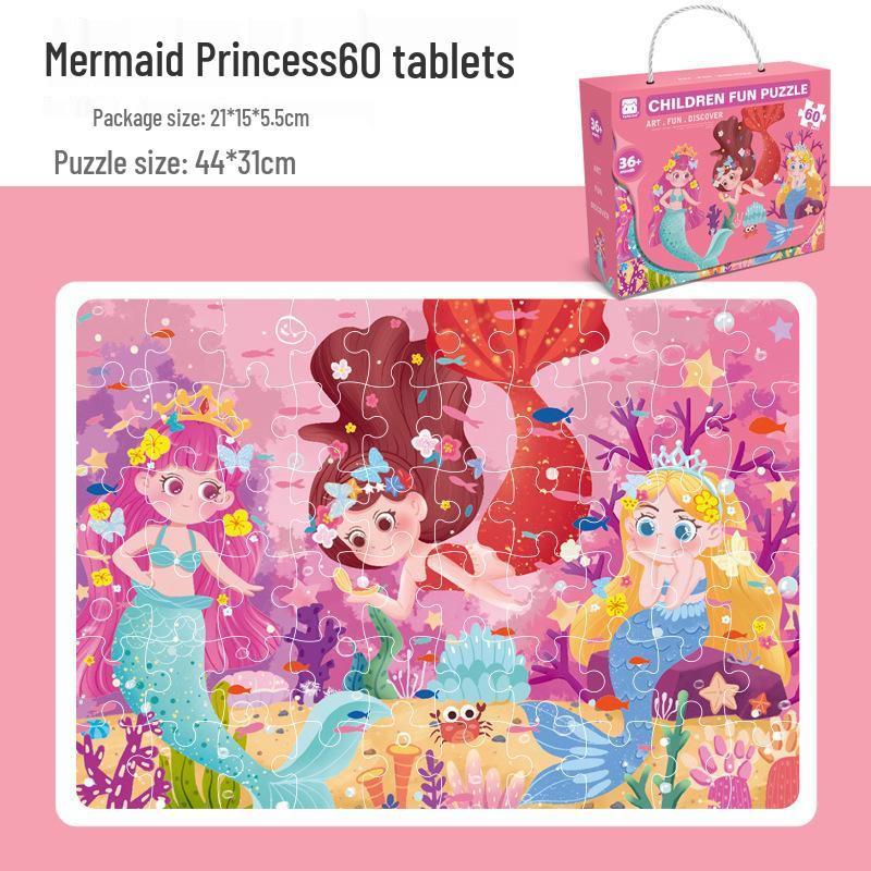 Kids' Large Piece Jigsaw Puzzle Box for Ages 3-6: Perfect for Kindergarten, Holiday Gifts, and Early Learning