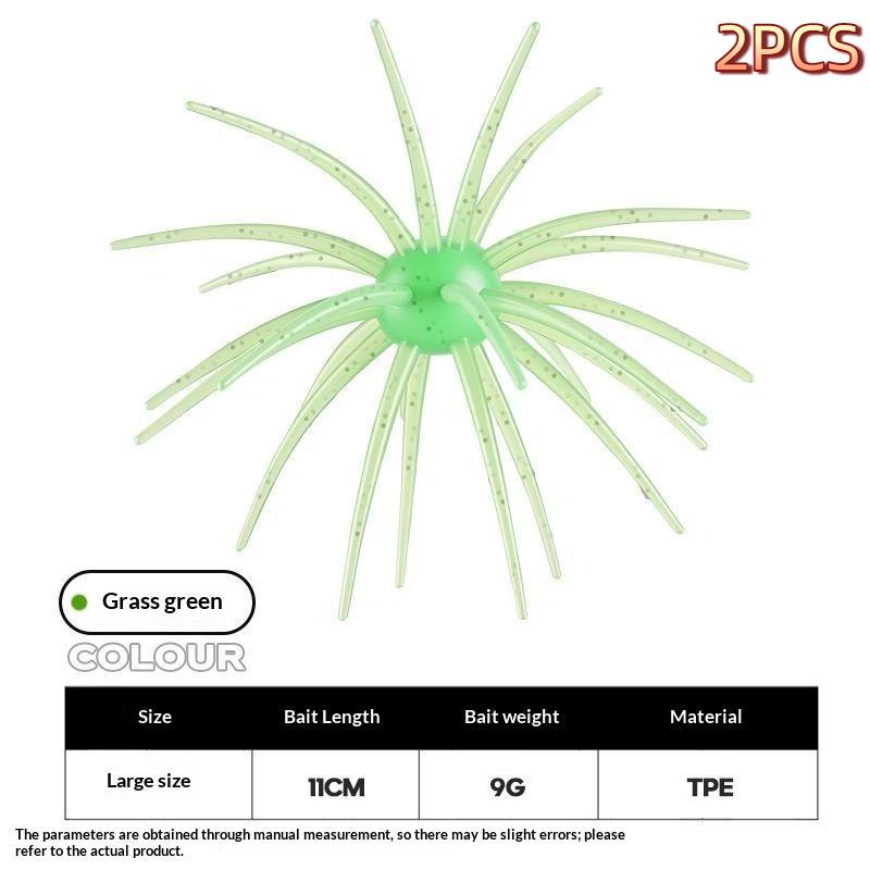 TPE Floating Sea Urchin Soft Lure 9g 19mm Bionic Bait Suitable for Jigging Saltwater Freshwater Fishing Use