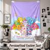 Wall Hanging Tapestry With Custom Name & Text, Care Bears Decorative Tapestry For Bedroom