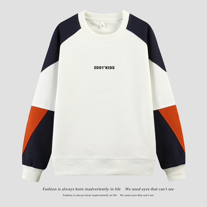 Herren Neu Frühling und Herbst Sweatshirt Trendig Locker Jugend Student Langarm T-Shirt Herren Freizeit und Vielseitig