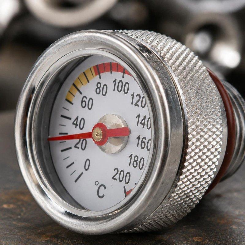 Motorcycle Oil Temp Gauge Compact Engine Temperature Gauge M20 1.5 Oil Thermometer Heat Resistant for Maintenance