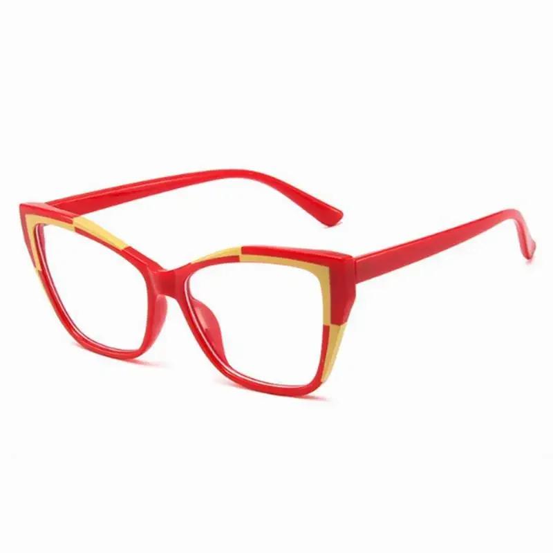 Cat Eye Anti Blue Light Computer Plano Reading Glasses New Optical Eyeglasses Frames for Women Fashion Retro Luxury Eyewear