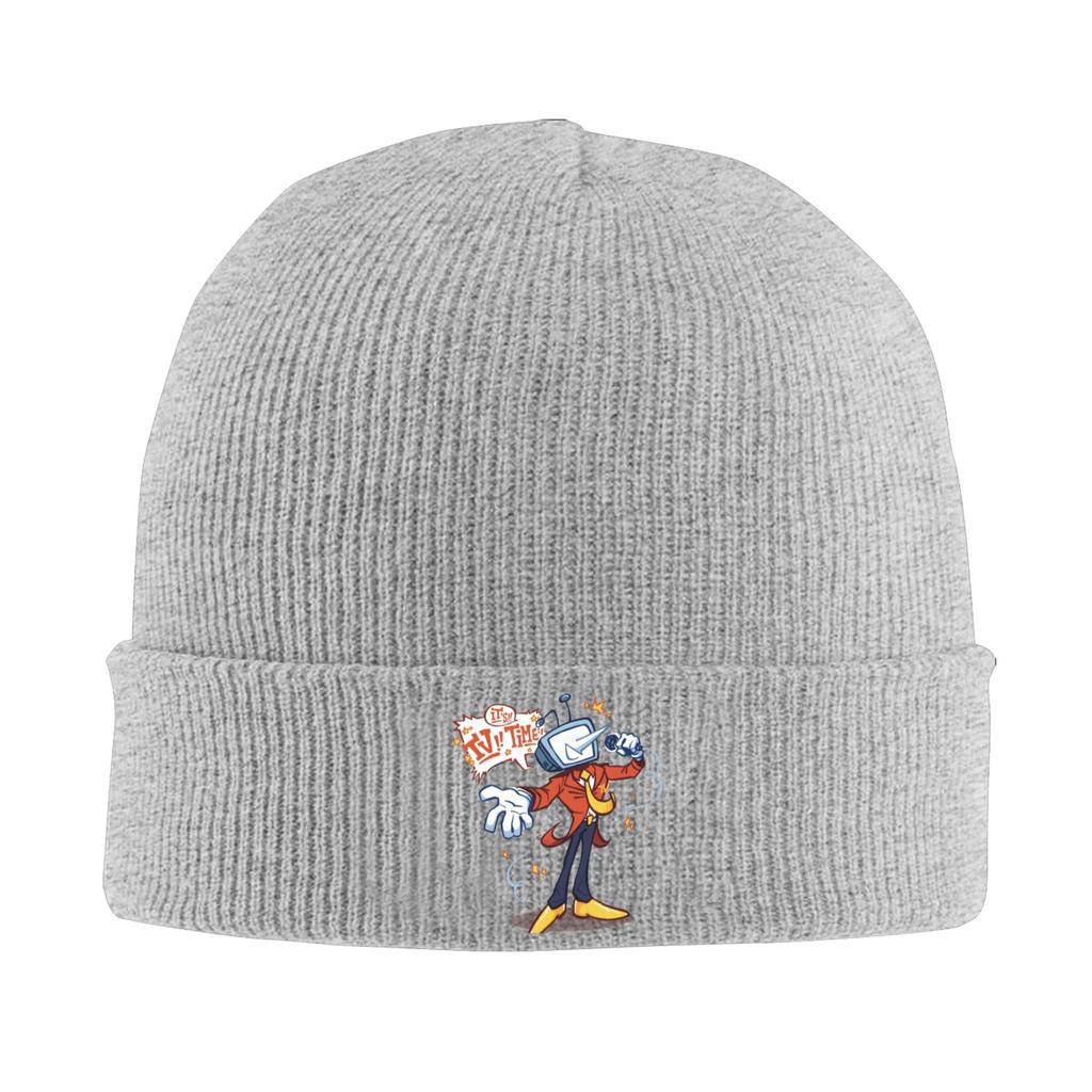 Deltarune Tenna TV Time Knitted Hat Women's Men's Skullies Beanies Winter Hats Acrylic  Warm Melon Cap