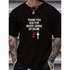 European Sizes Men's Plus Size Oversized T-Shirt with Slogan Print - Loose Fit Round Neck Casual & -Casual Wear, Statement Slogans, Machine Washable