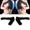 Izable Fit Gym Athletic Care Single Shoulder Support Back Brace Guard Strap Wrap Belt Band Pads Black Bandage Men and Women