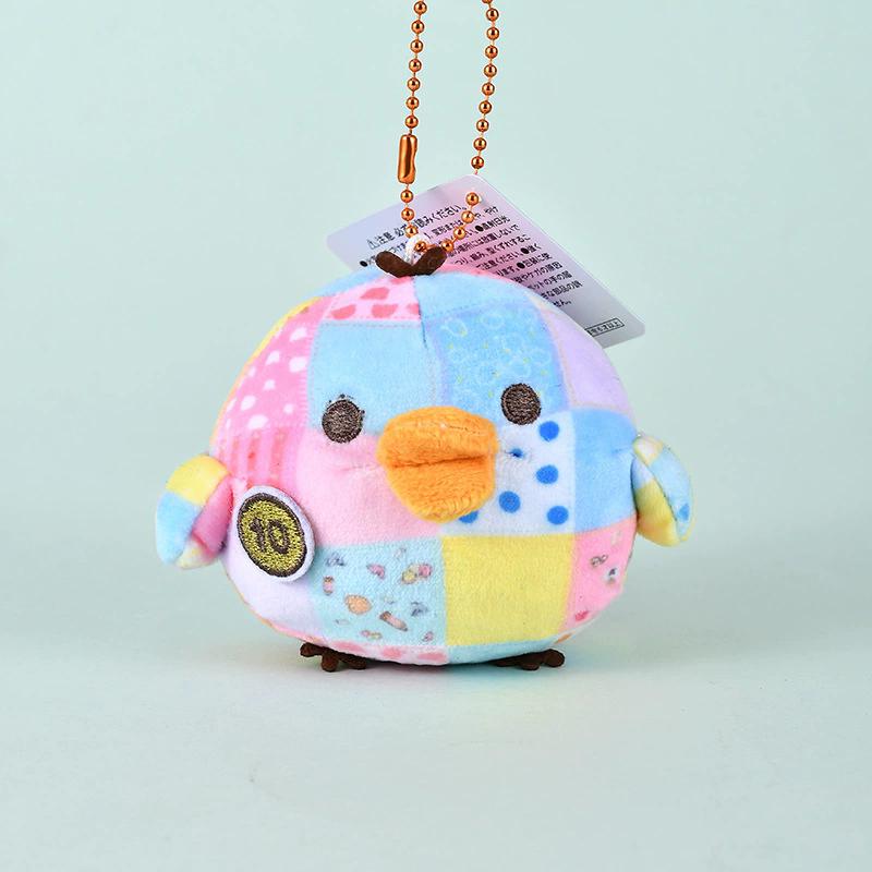 7/12cm Patchwork Limited Rilakkuma Bear Plush Keychain Kiiroitori Doll Pendant Cute Relax Bear Cartoon Decoration Holiday Gift